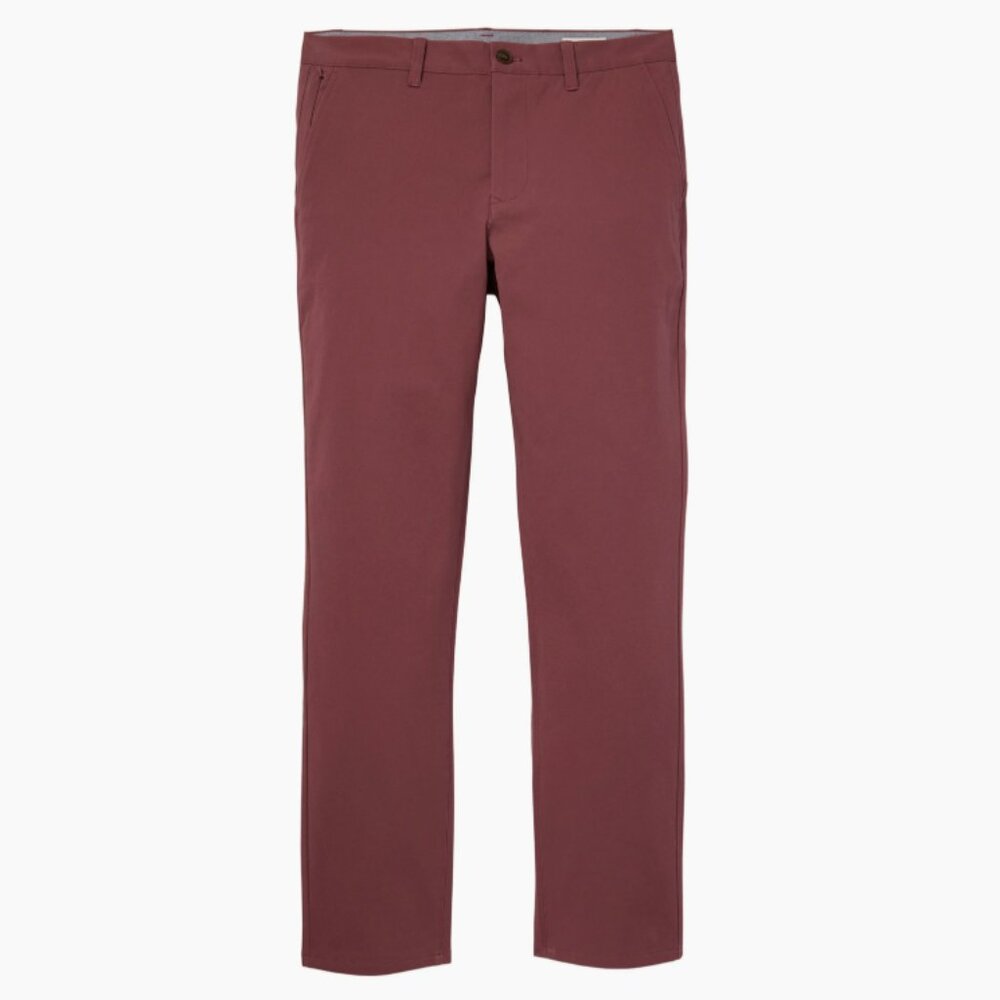 Bonobos The Chino 2.0 Maroon 34 x 34 Slim Taper Pants